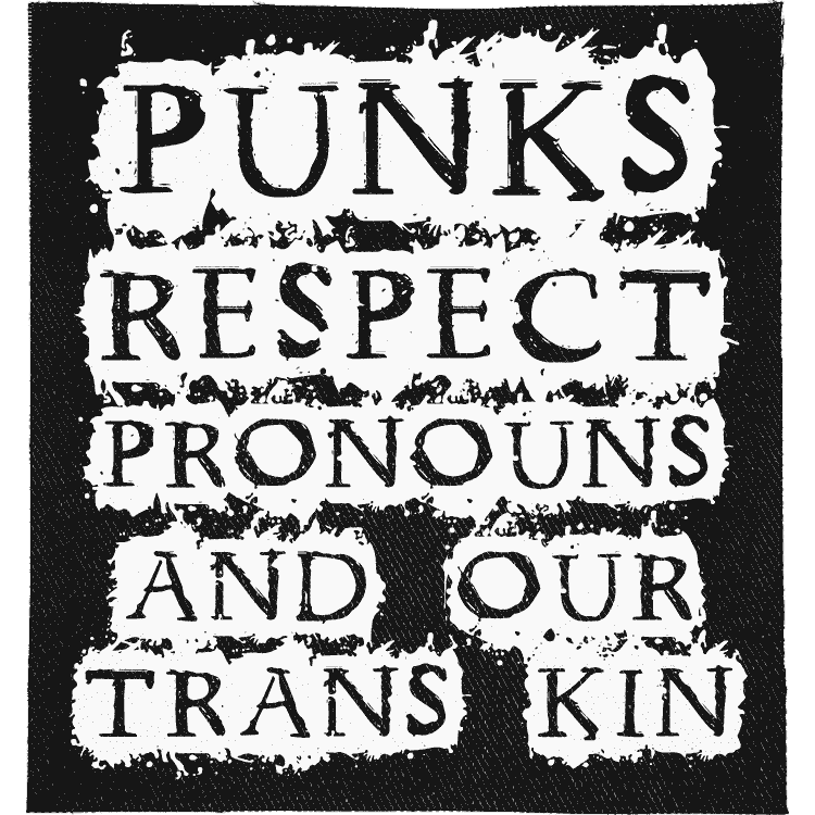 Punks Respect Pronouns Patch image 0
