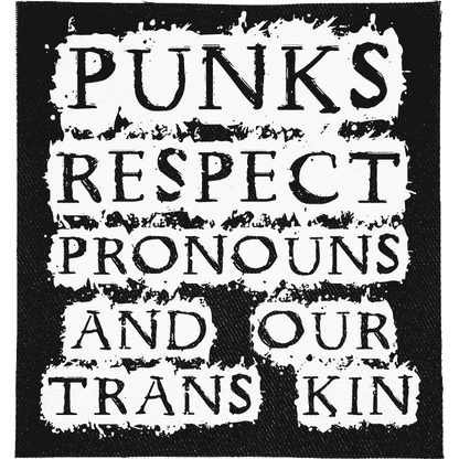 Punks Respect Pronouns Patch image 0