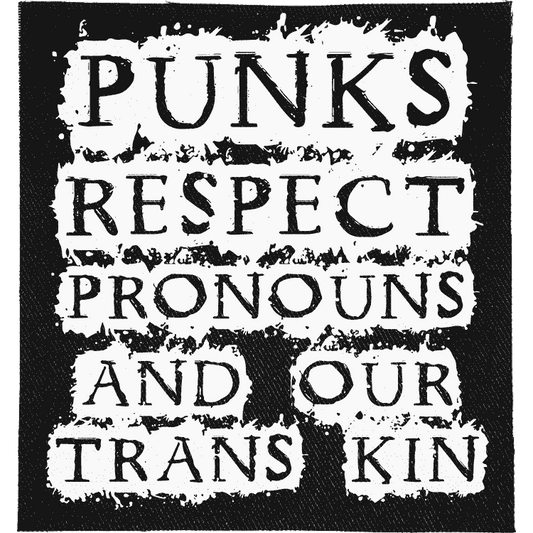 Punks Respect Pronouns Patch image 0