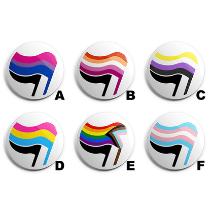 Antifa Queer Flags Pin Badge Pack image 1