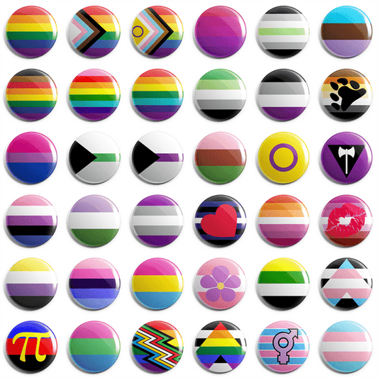 Queer Pride Flags Pin Badges image 0
