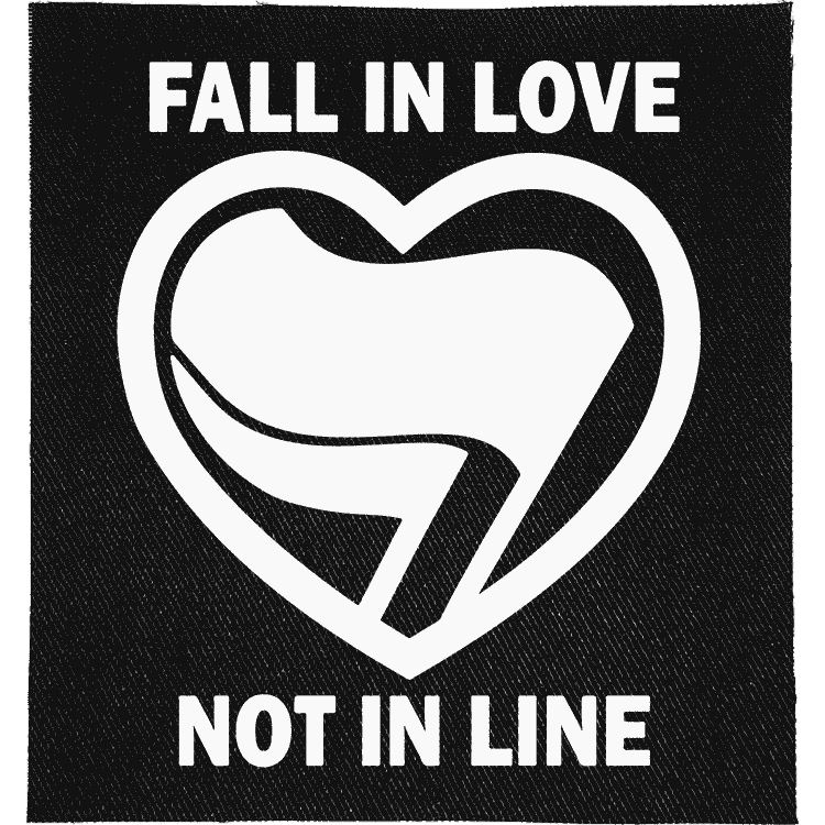 Fall in Love, Not in Line Patch image 0