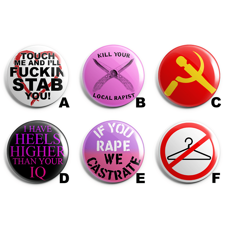 Banned Feminist Pin Badge Pack image 1