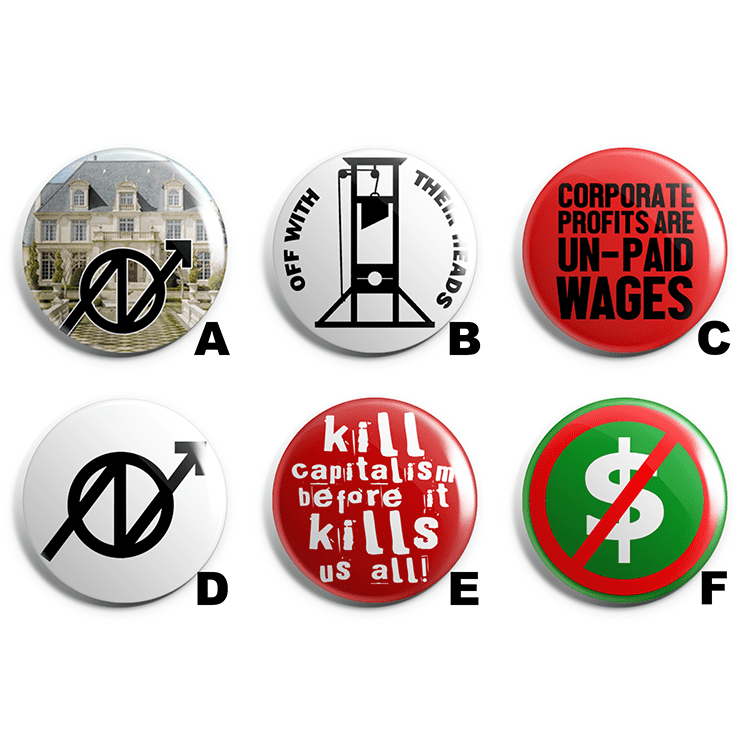 Anti Capitalism Pin Badge Pack image 1