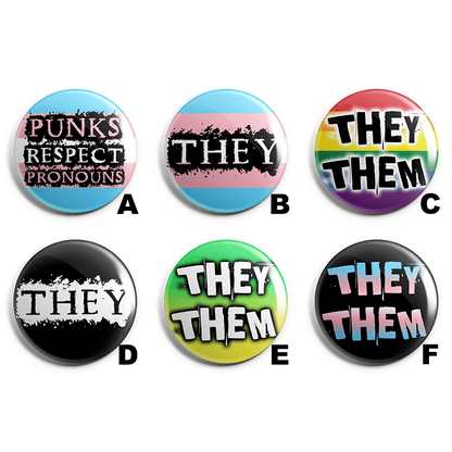 They Pronoun Pin Badge Pack image 1