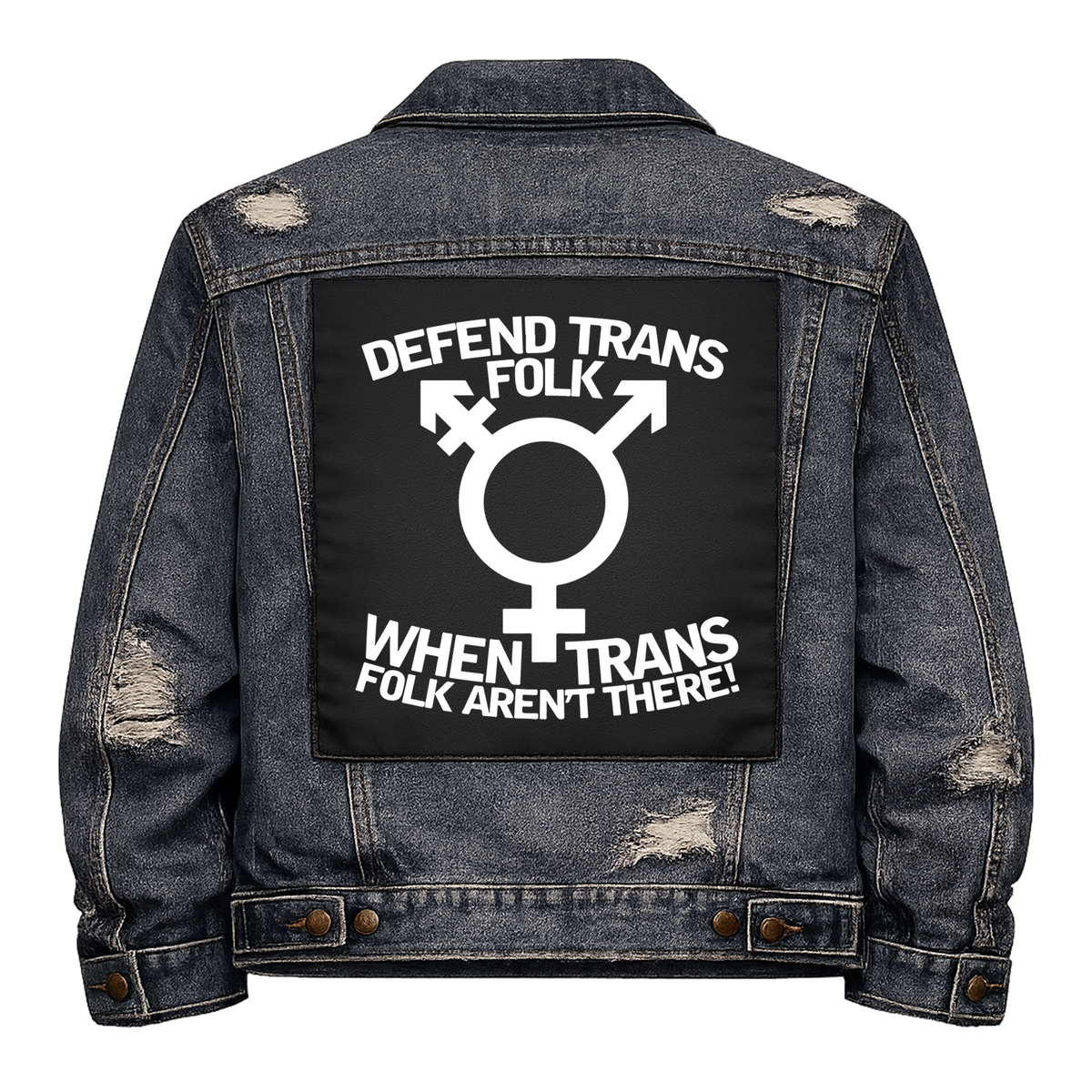 Defend Trans Folk Back Patch – Chaos Creations