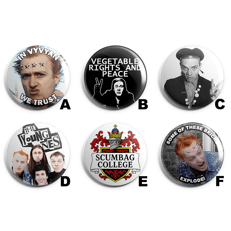 The Young Ones Pin Badge Pack image 1