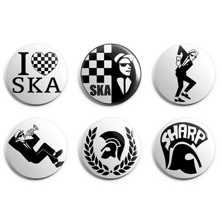 Ska Skinhead Pin Badge Pack image 0