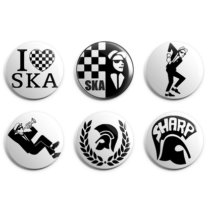 Ska Skinhead Pin Badge Pack image 0