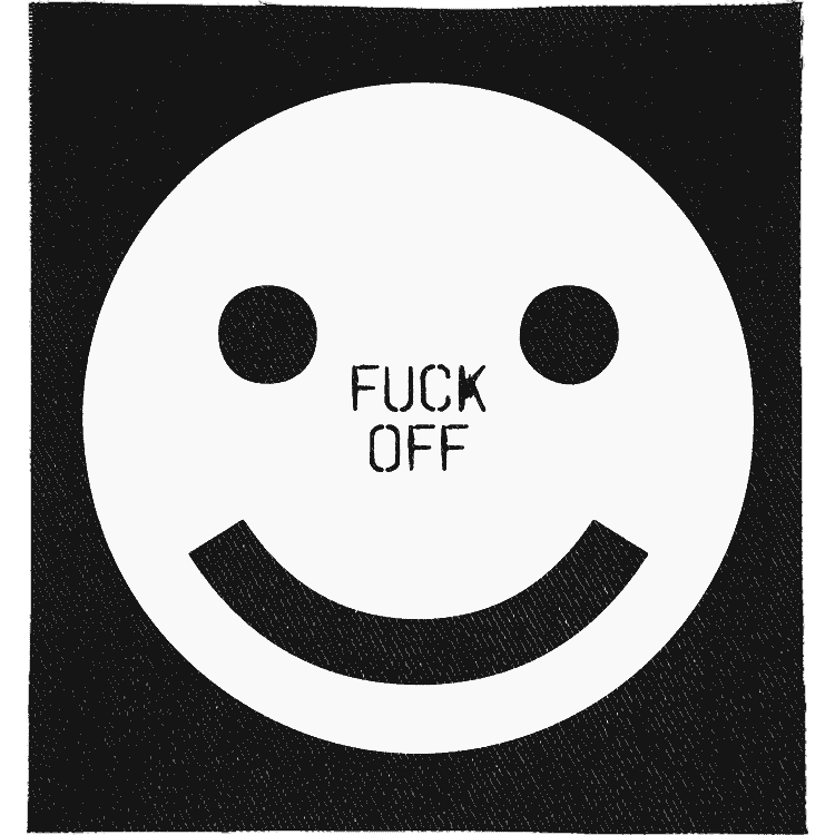Fuck Off Smiley Patch image 0