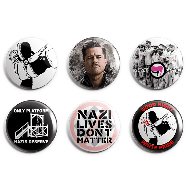 Banned Anti Nazi Pin Badge Pack image 0