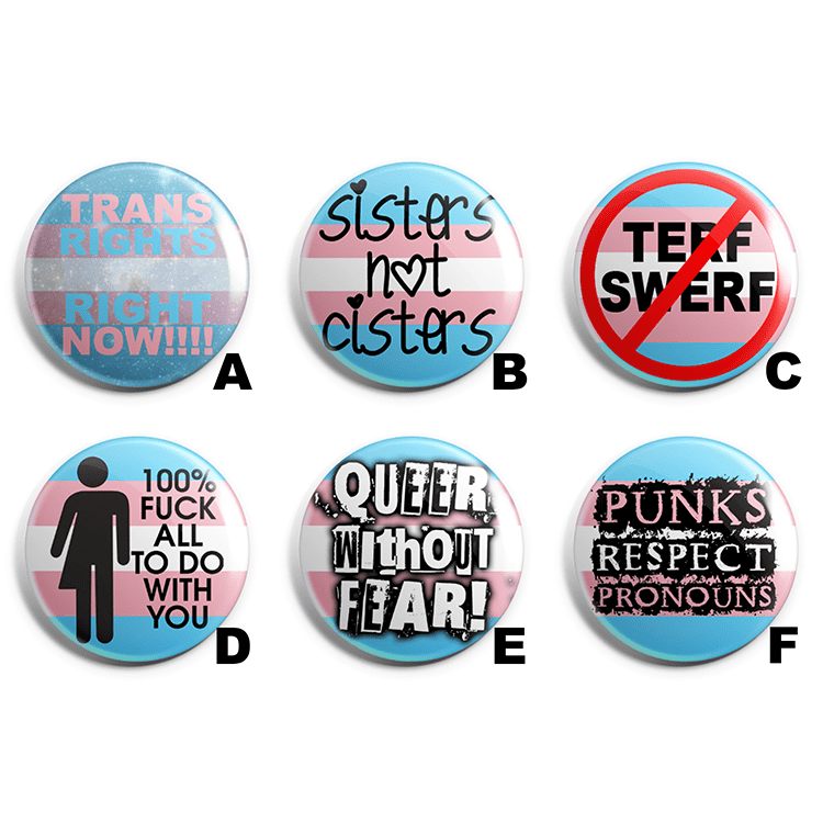 Trans Flag Pin Badge Pack image 1