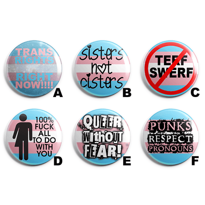 Trans Flag Pin Badge Pack image 1