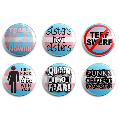 Trans Flag Pin Badge Pack image 0
