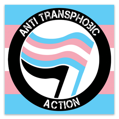 Anti Transphobic Action Stickers image 0
