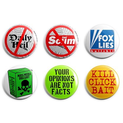 Anti Mainstream Media Pin Badge Pack image 0