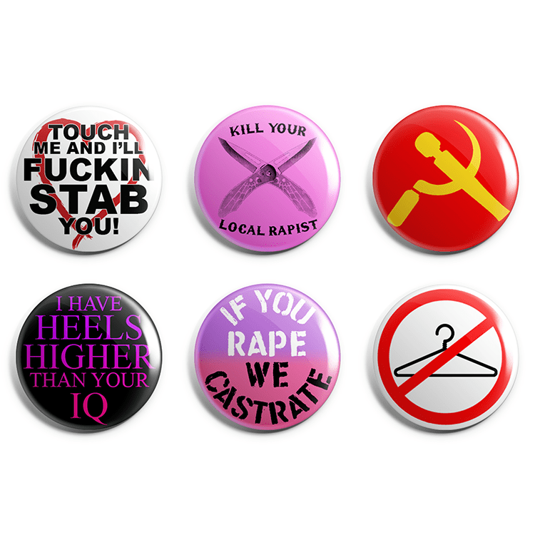 Banned Feminist Pin Badge Pack image 0