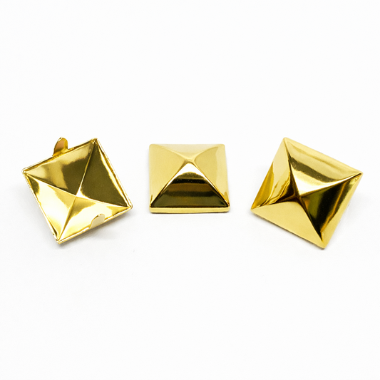 Gold Pyramid Studs