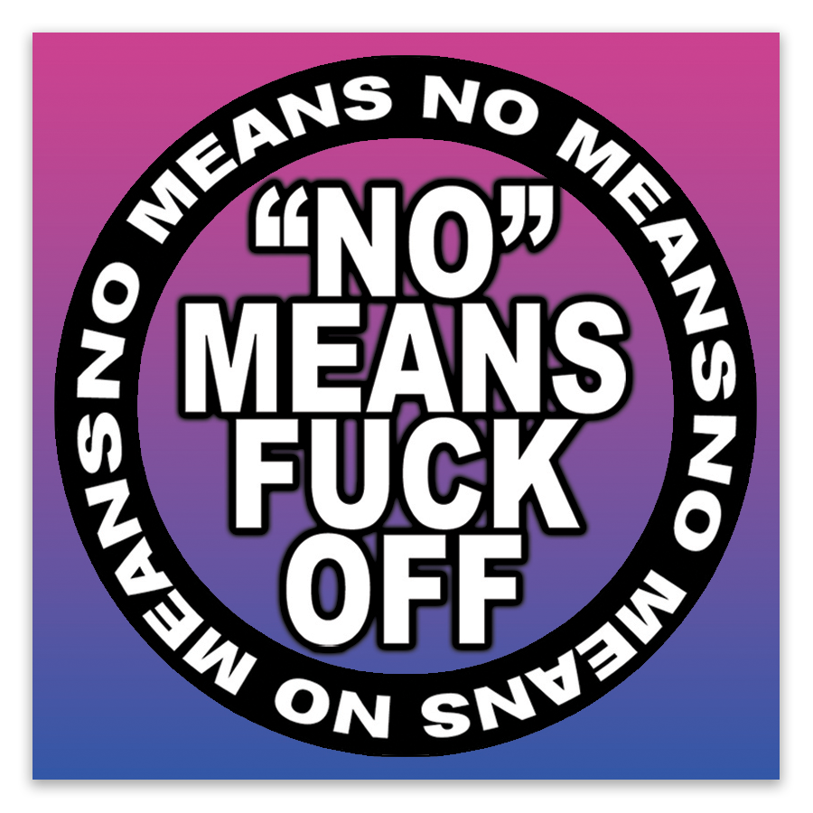 No Means No Stickers