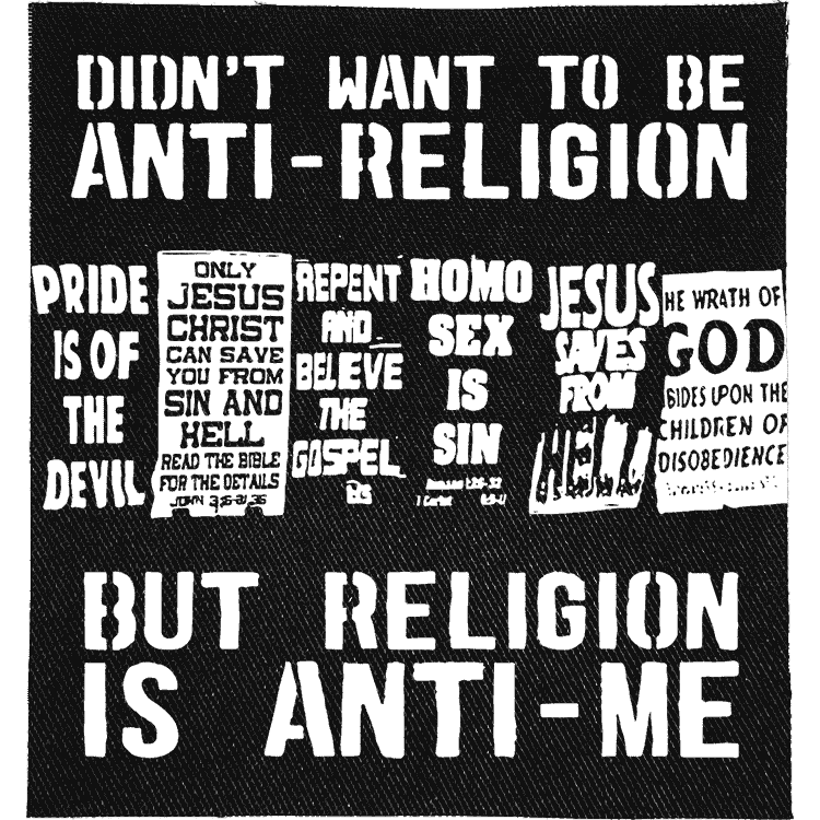 Religion is Anti-Me Patch image 0
