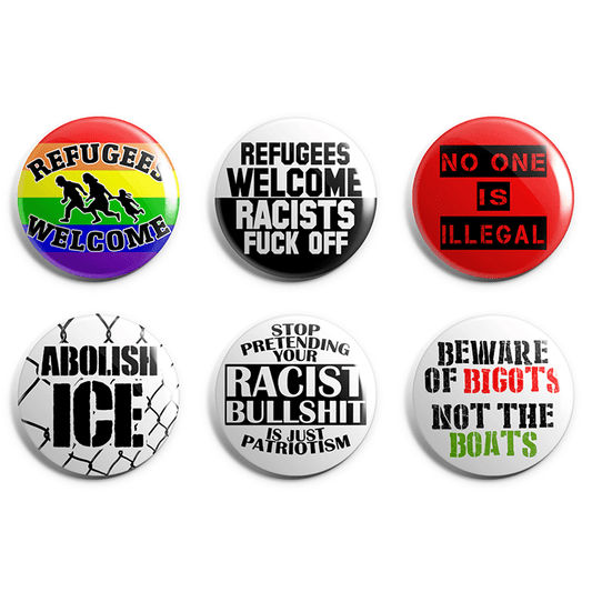 Refugees Welcome Pin Badge Pack image 0