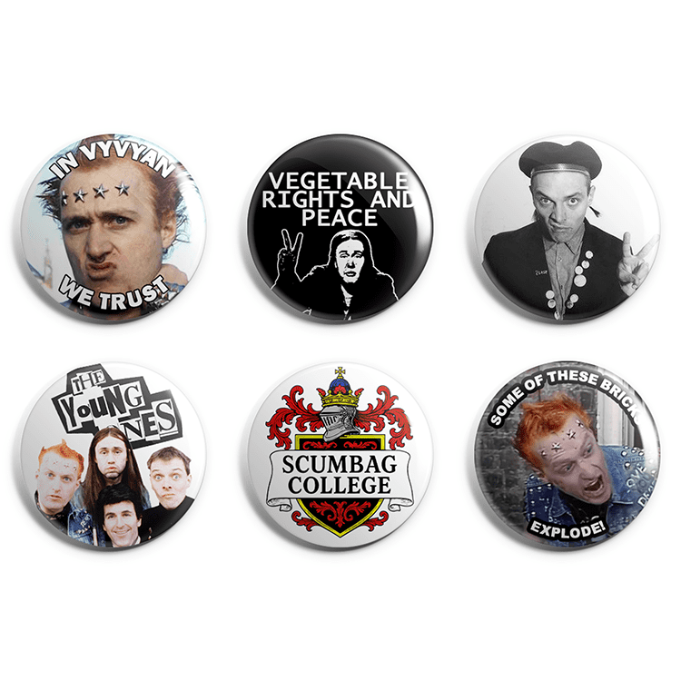 The Young Ones Pin Badge Pack image 0