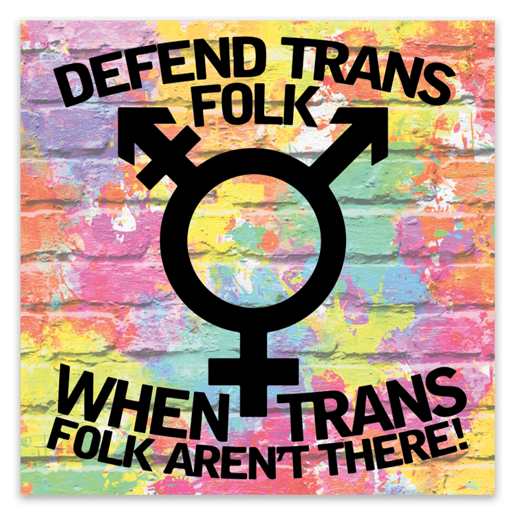 Defend Trans Folk Stickers image 0
