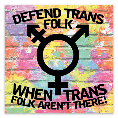 Defend Trans Folk Stickers image 0