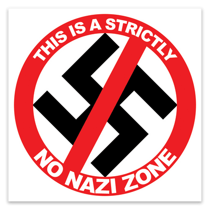 Strictly No Nazi Zone Stickers image 0