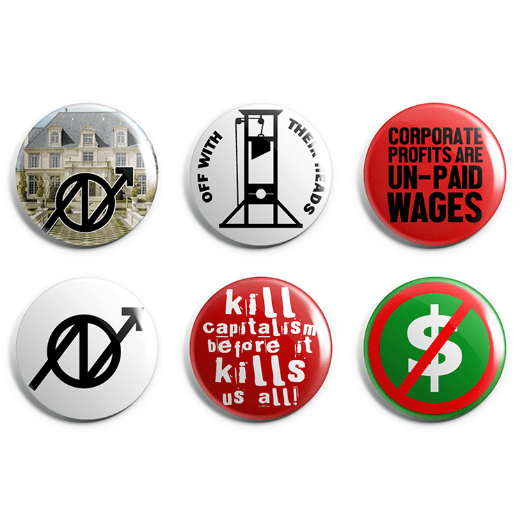 Anti Capitalism Pin Badge Pack image 0