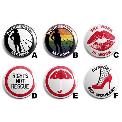 Sex Worker Pin Badge Pack image 1