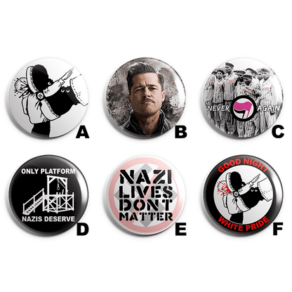 Banned Anti Nazi Pin Badge Pack image 1